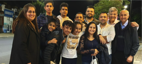 Group photo outside Shobhas restaurant